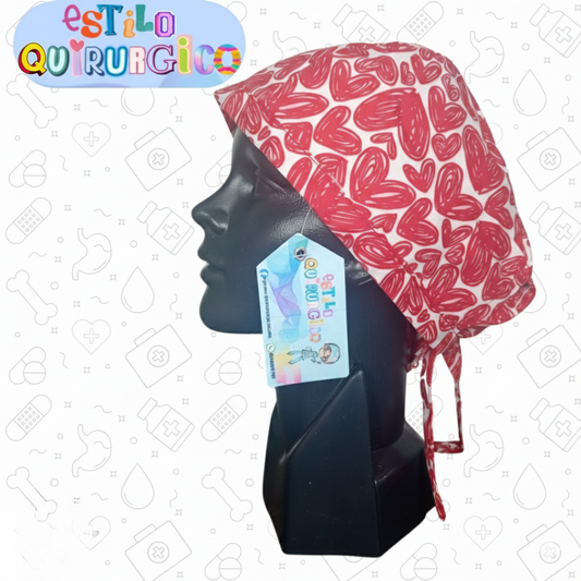 GORRO QUIRURGICO ESTAMPADO CORAZONES 5GE