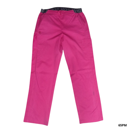 PANTALON ROSADO CON ELASTICO NEGRO 65PM