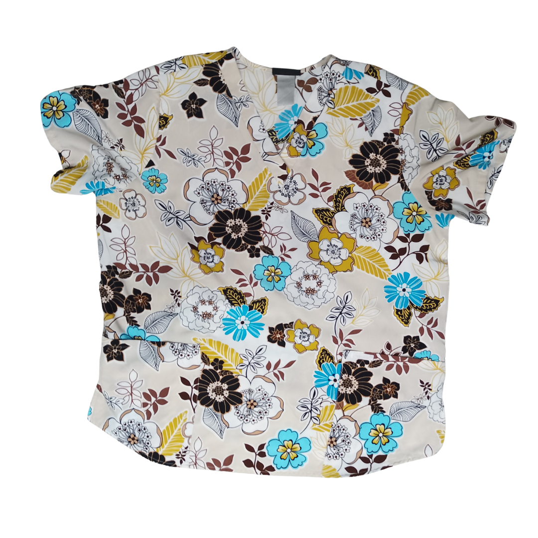 FILIPINA ESTAMPADO DE FLORES CREMA A3FXL